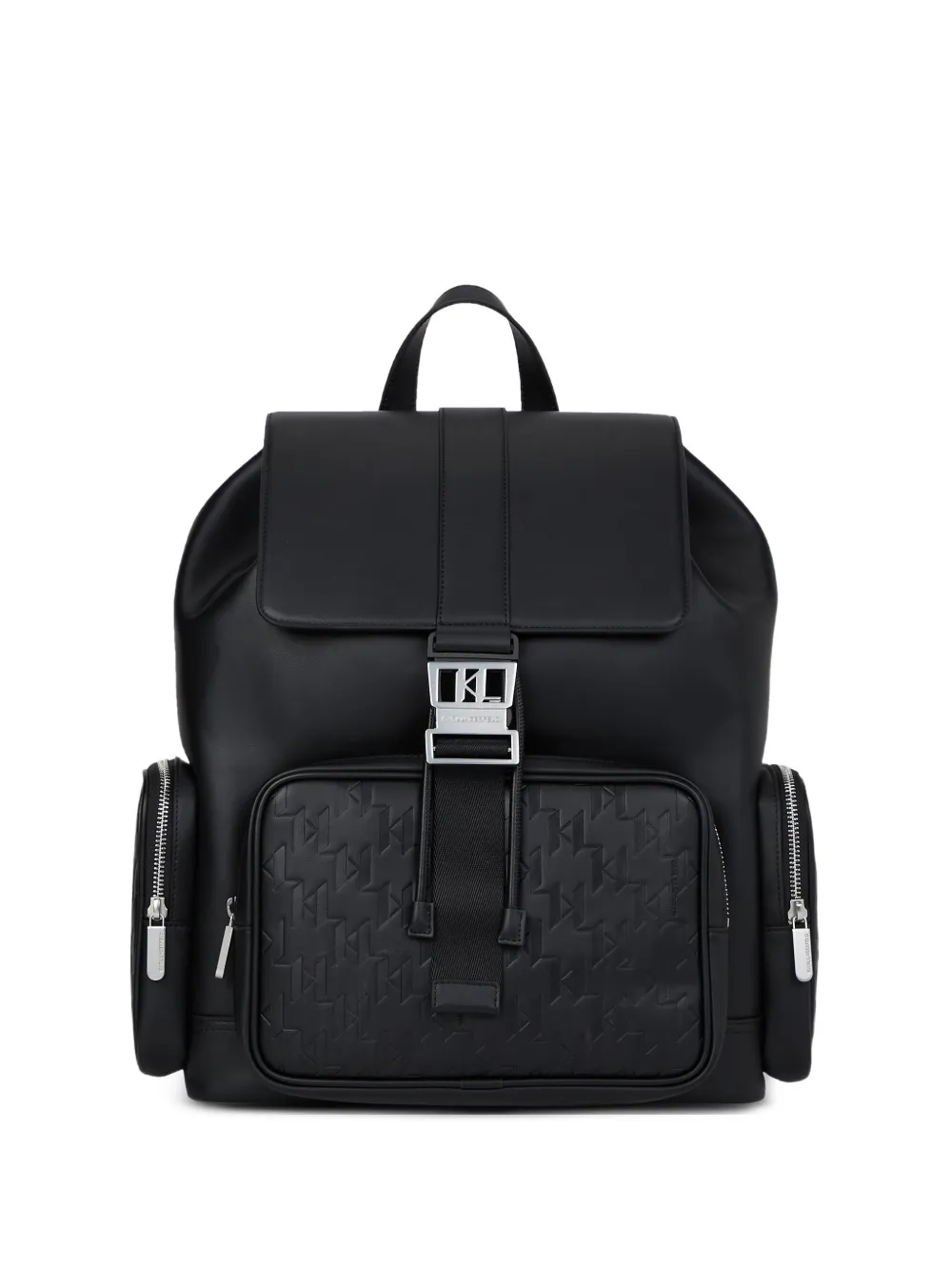 Karl Lagerfeld embossed buckle backpack | Black | Image 1