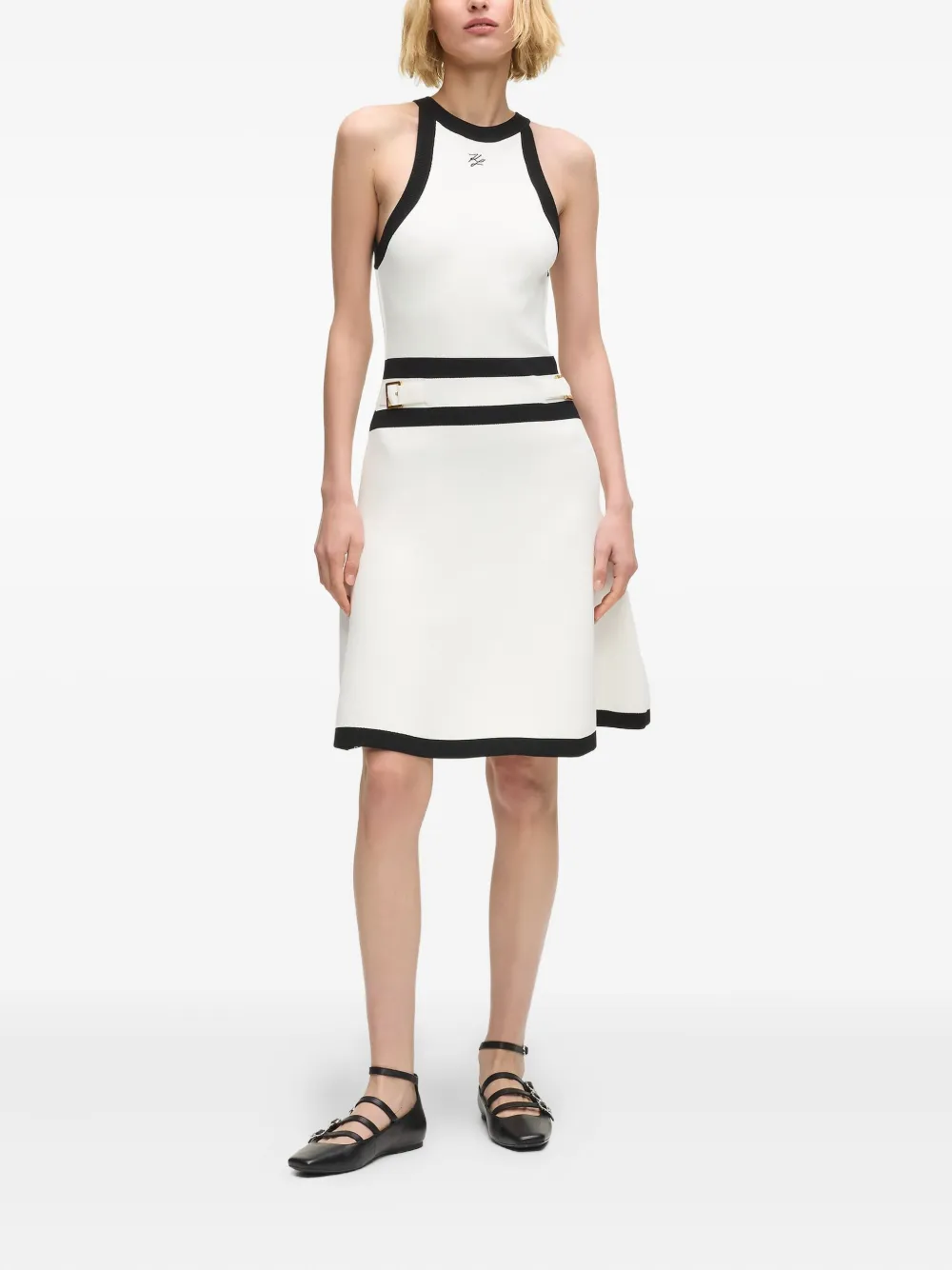 Karl Lagerfeld Jurk met riem - Wit