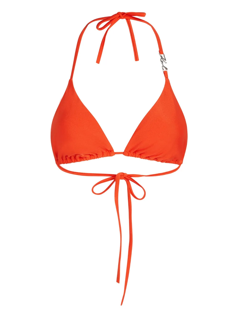 Karl Lagerfeld logo-plaque bikini top | Orange | Image 1