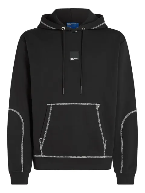 Karl Lagerfeld Jeans contrast-stitch hoodie