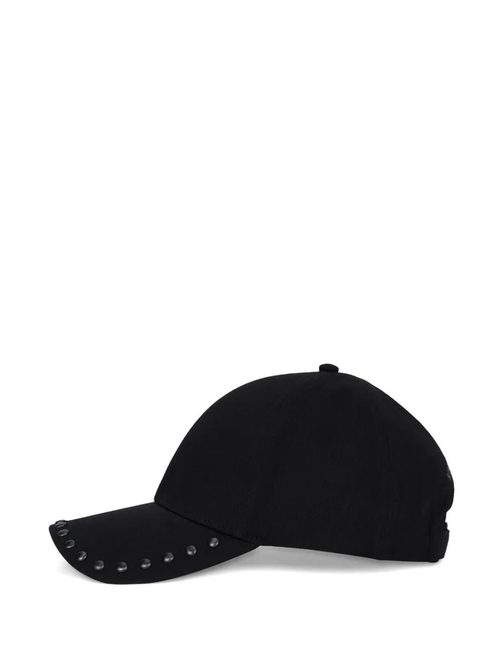 Karl Lagerfeld Signature Studded Baseball Cap In Black