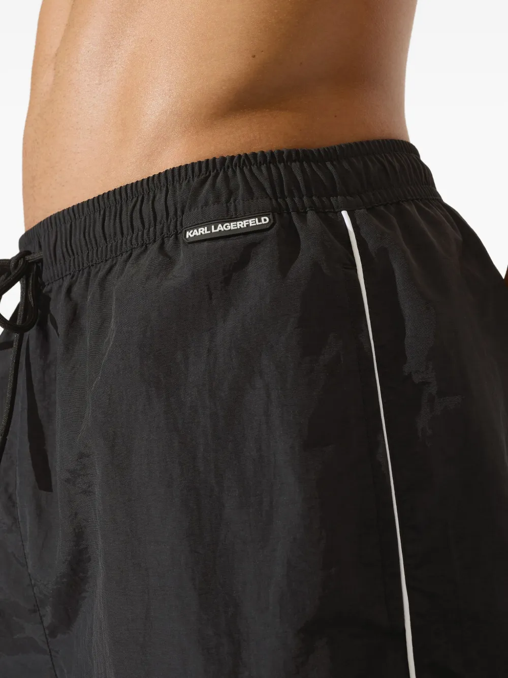 Karl Lagerfeld Zwembroek met contrasterende afwerking Zwart