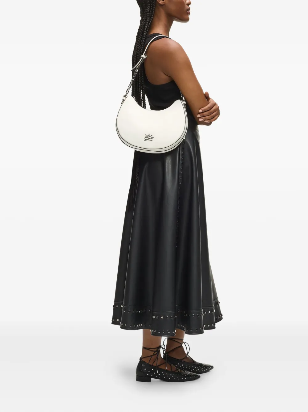 Karl Lagerfeld medium K/Autograph shoulder bag - Beige