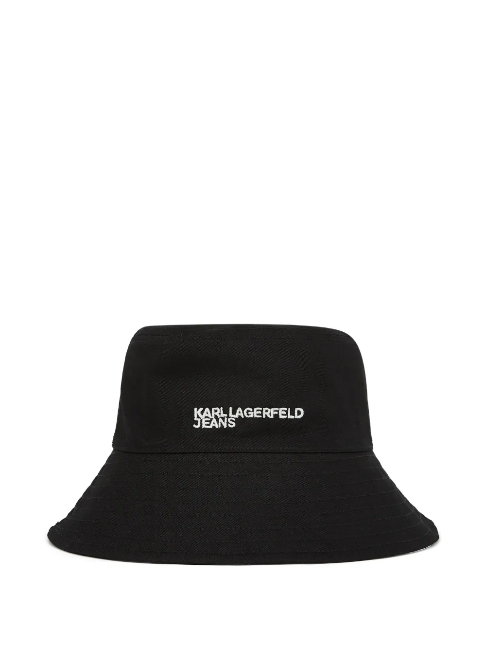 Karl Lagerfeld Jeans Omkeerbare vissershoed met graffiti-print - Grijs