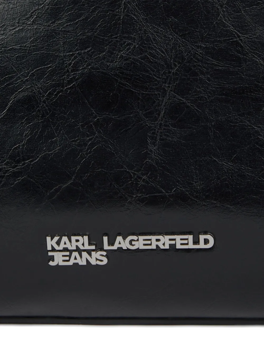 Karl Lagerfeld Jeans Grote schoudertas met gesp Zwart