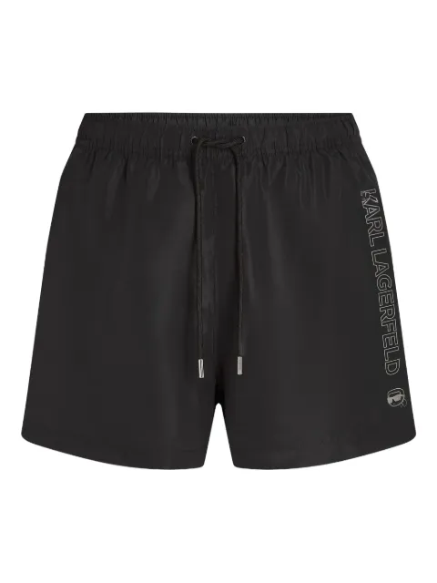 Karl Lagerfeld short de bain à logo imprimé