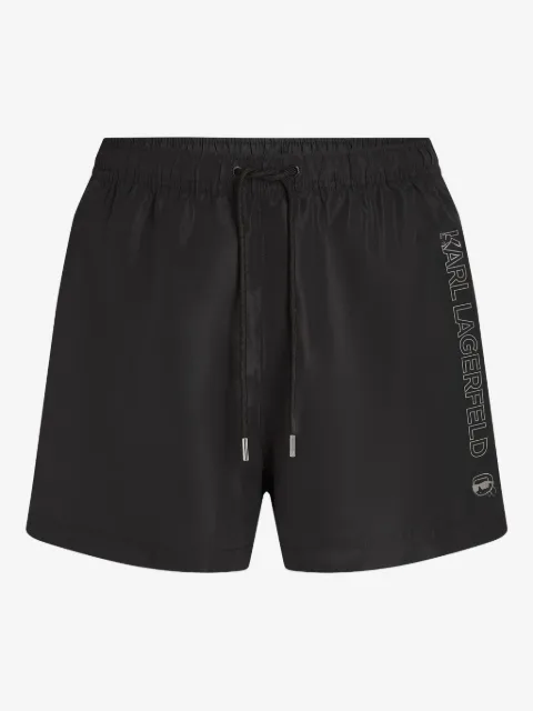 Karl Lagerfeld Ikon logo-print swim shorts