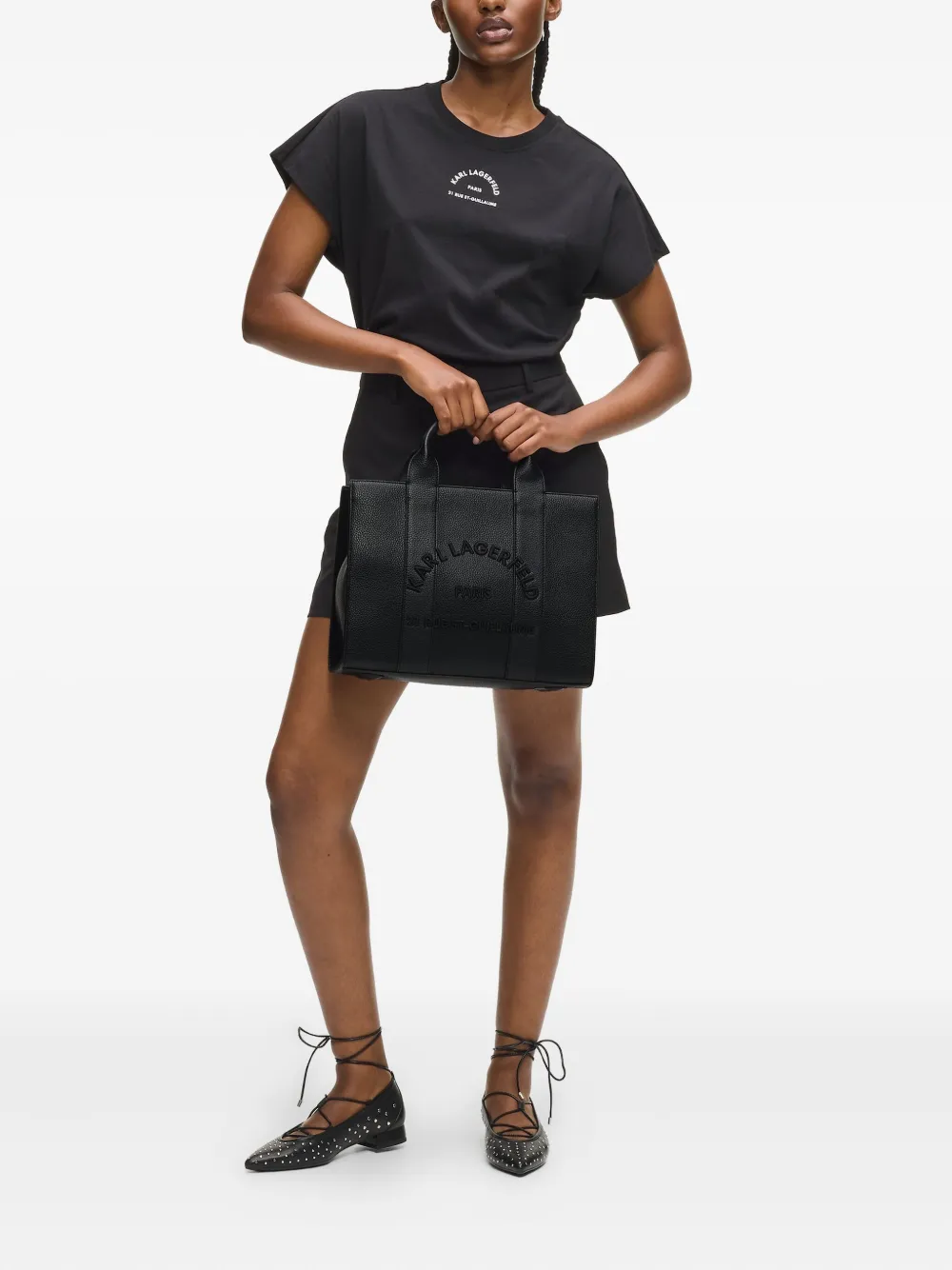 Karl Lagerfeld Medium Rue St-Guillaume shopper - Zwart