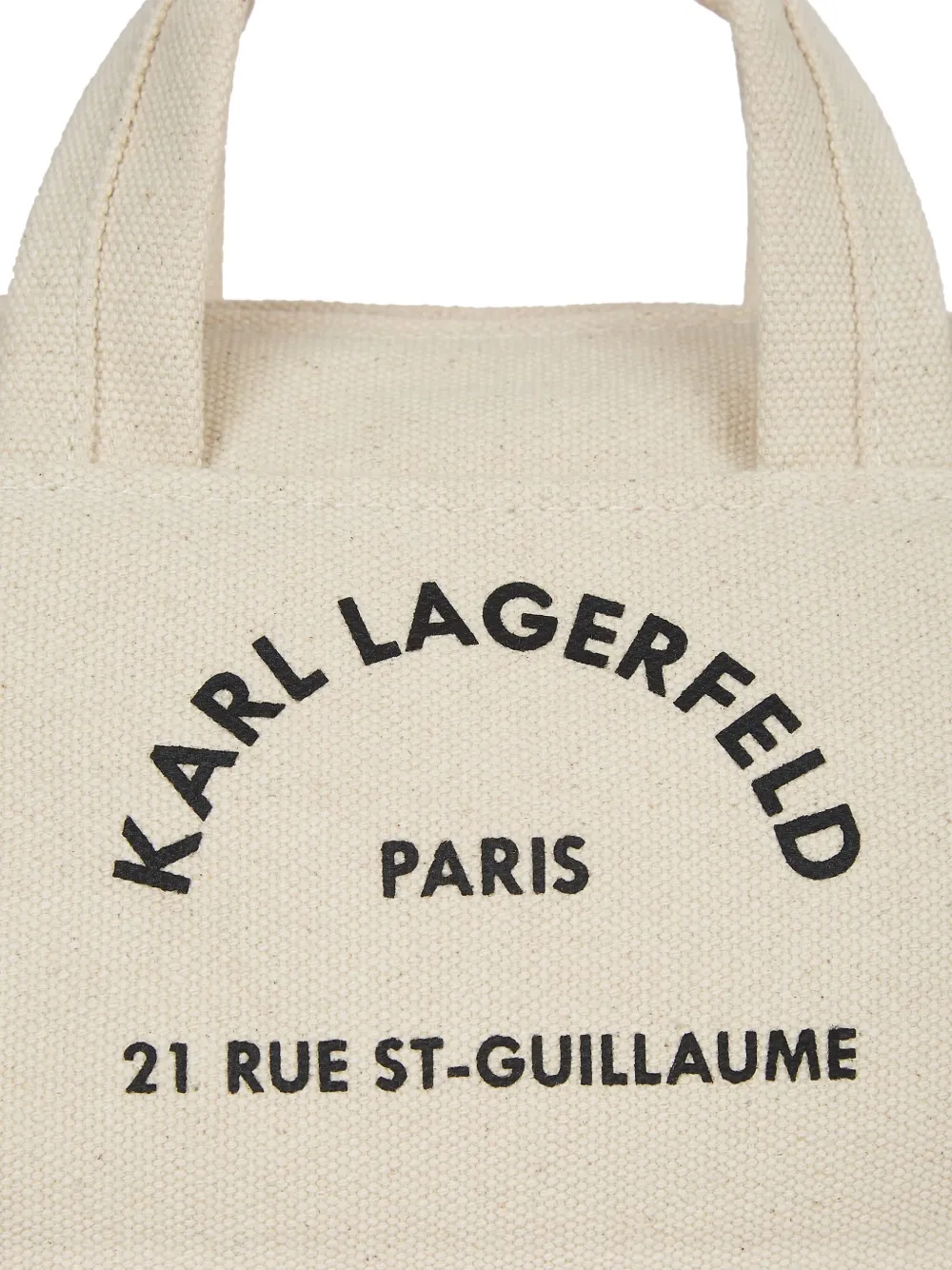 Karl Lagerfeld Rue St-Guillaume kleine canvas duffeltas Beige