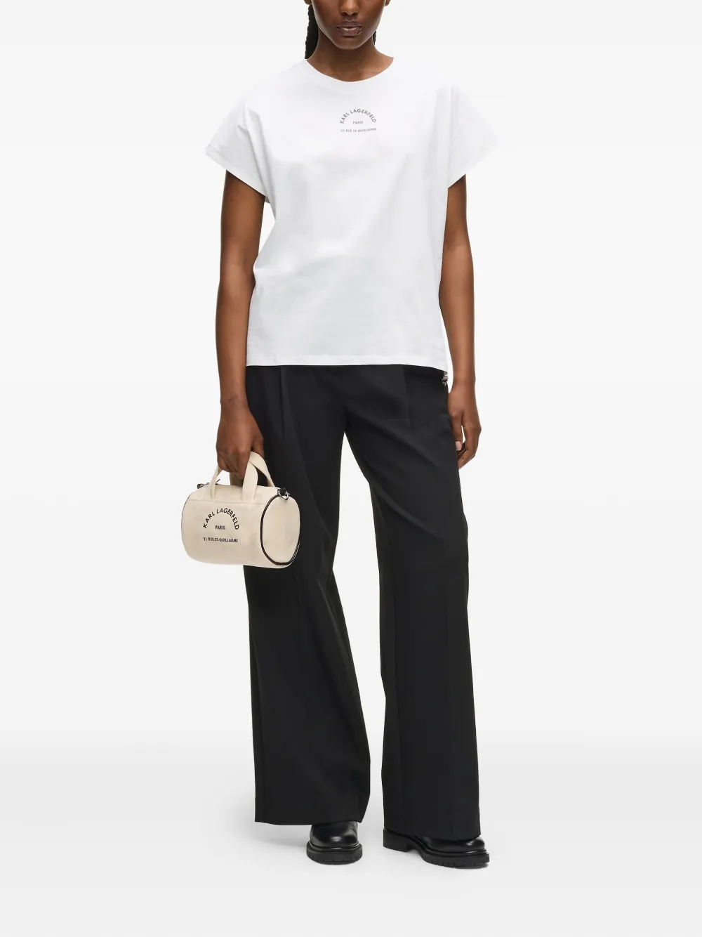 Karl Lagerfeld Rue St-Guillaume kleine canvas duffeltas - Beige