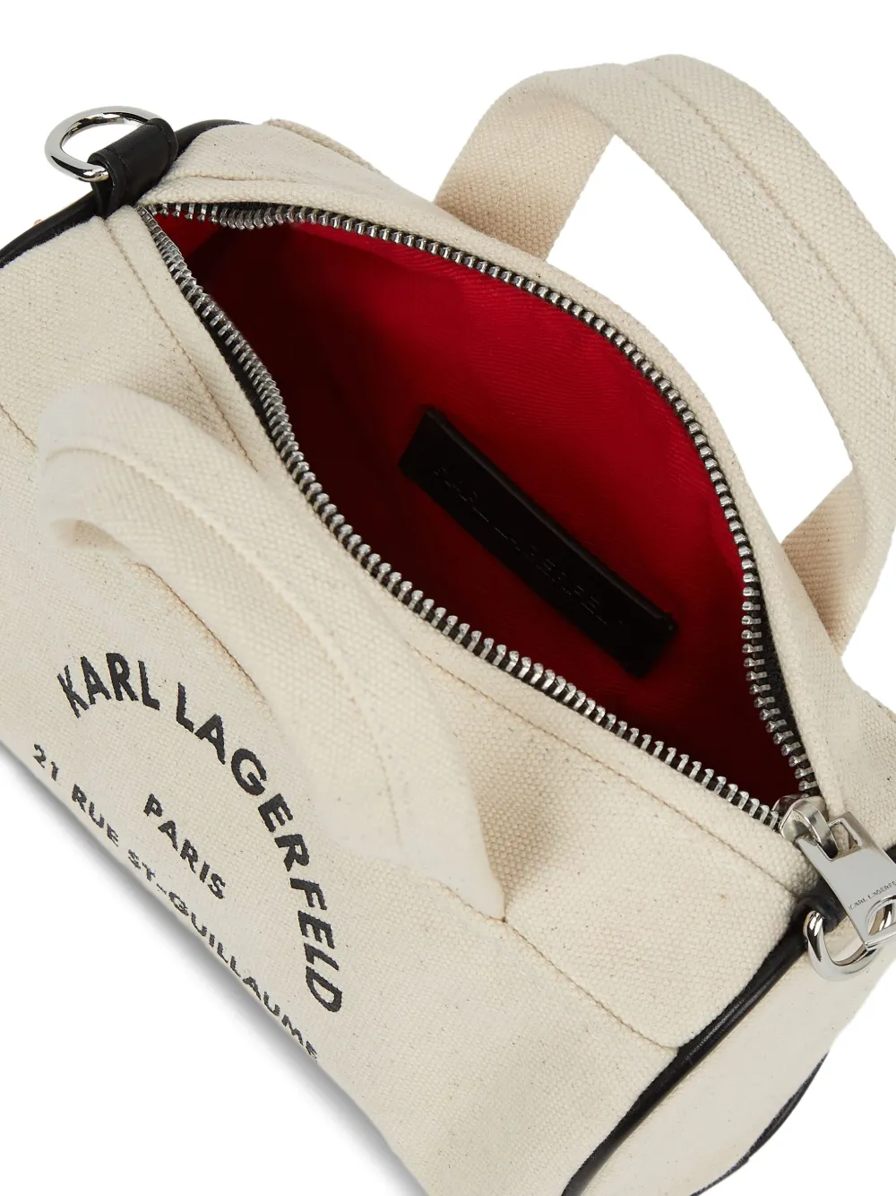 Karl Lagerfeld Rue St-Guillaume kleine canvas duffeltas Beige