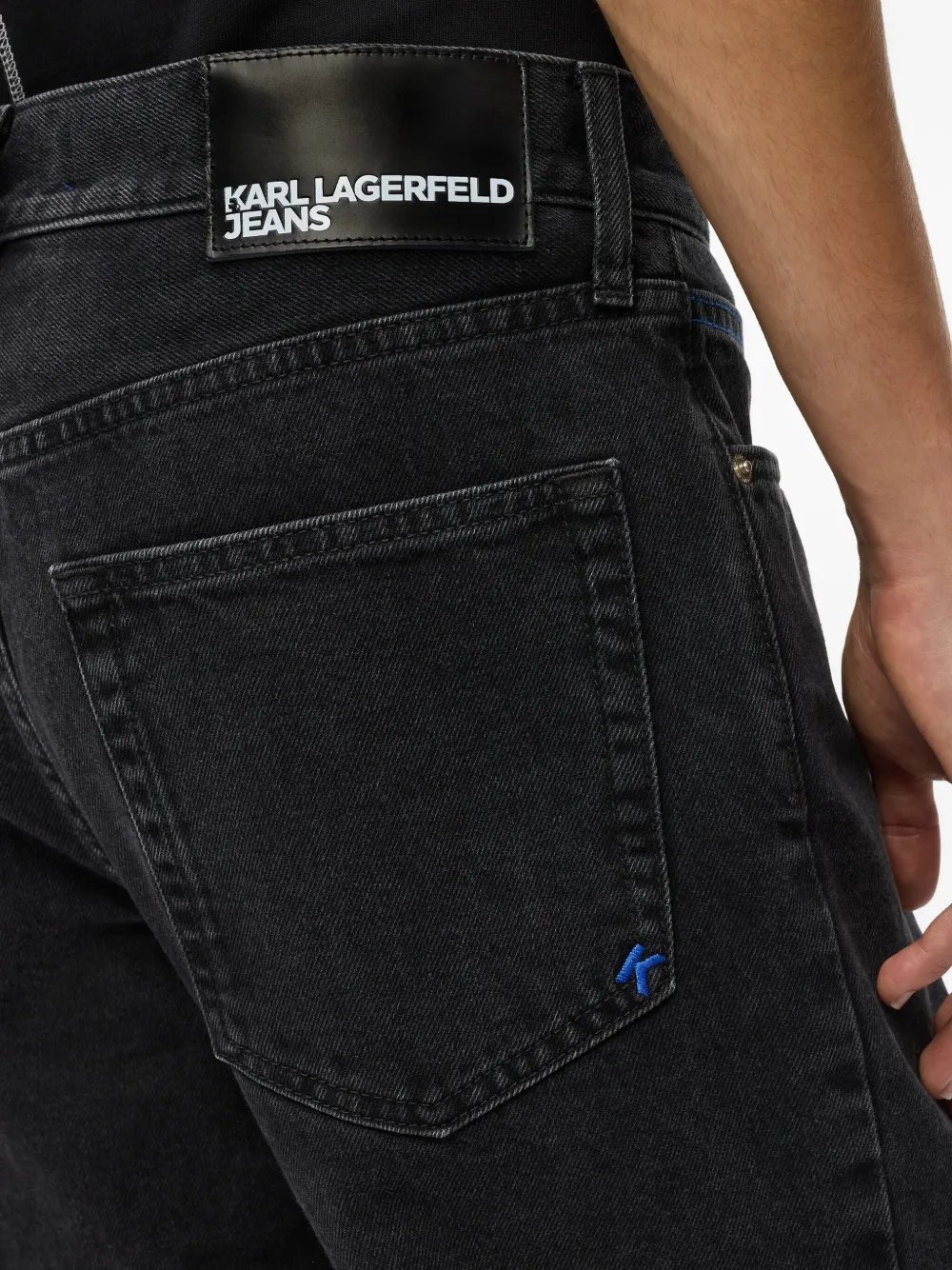 Karl Lagerfeld Jeans Katoenen straight jeans Grijs