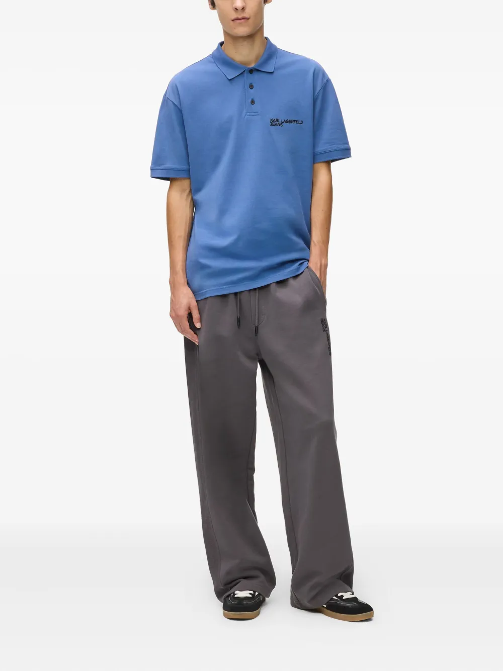 Karl Lagerfeld Jeans Poloshirt met logo - Blauw