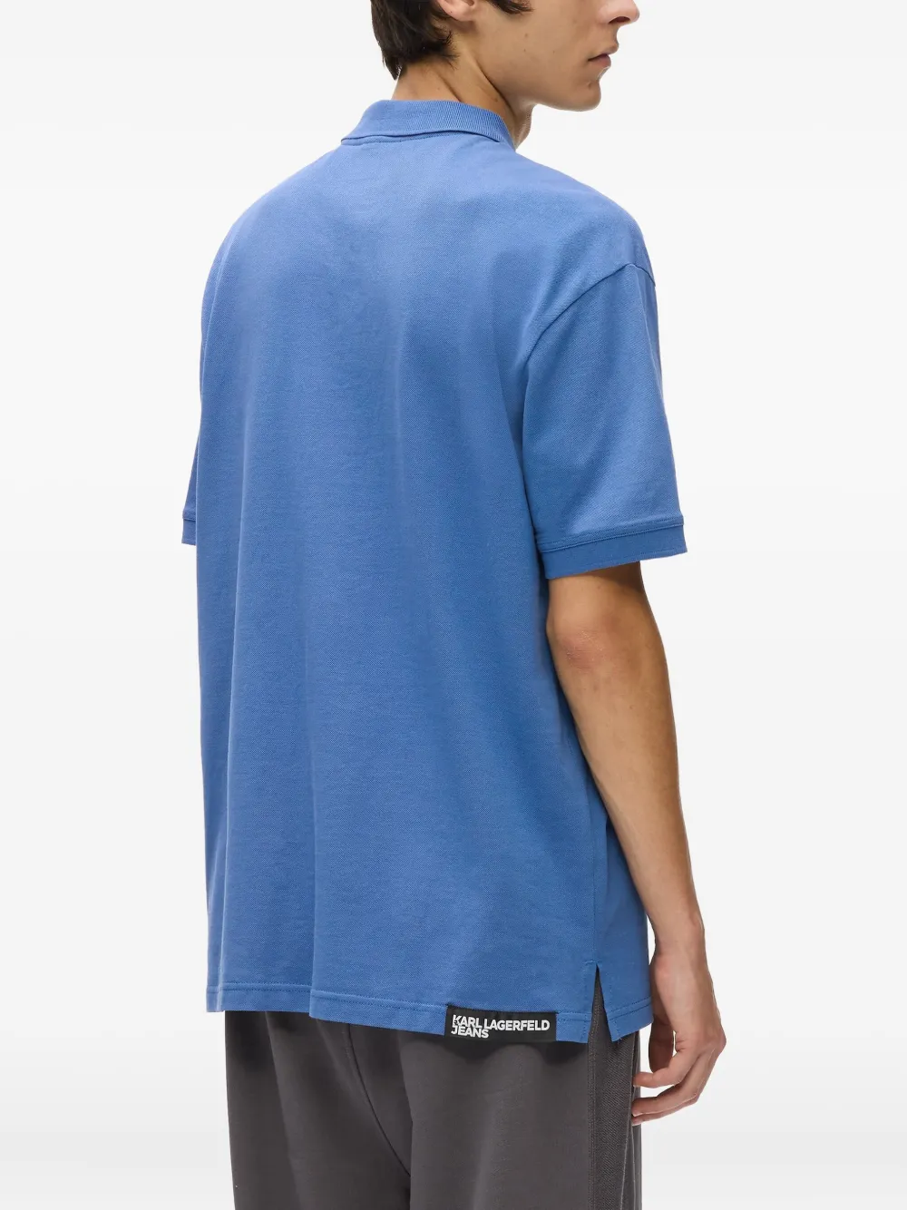 Karl Lagerfeld Jeans Poloshirt met logo Blauw