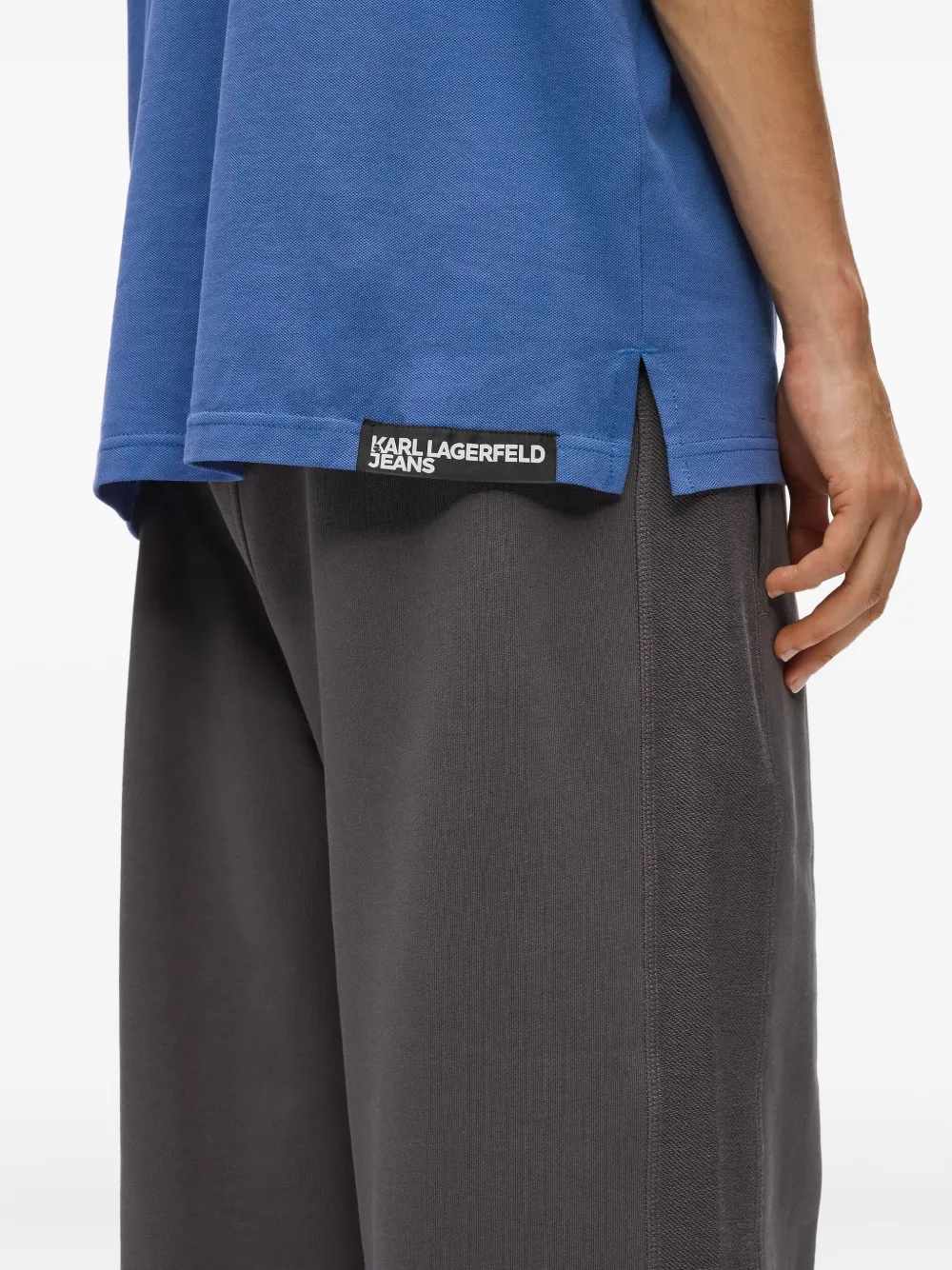 Karl Lagerfeld Jeans Poloshirt met logo Blauw