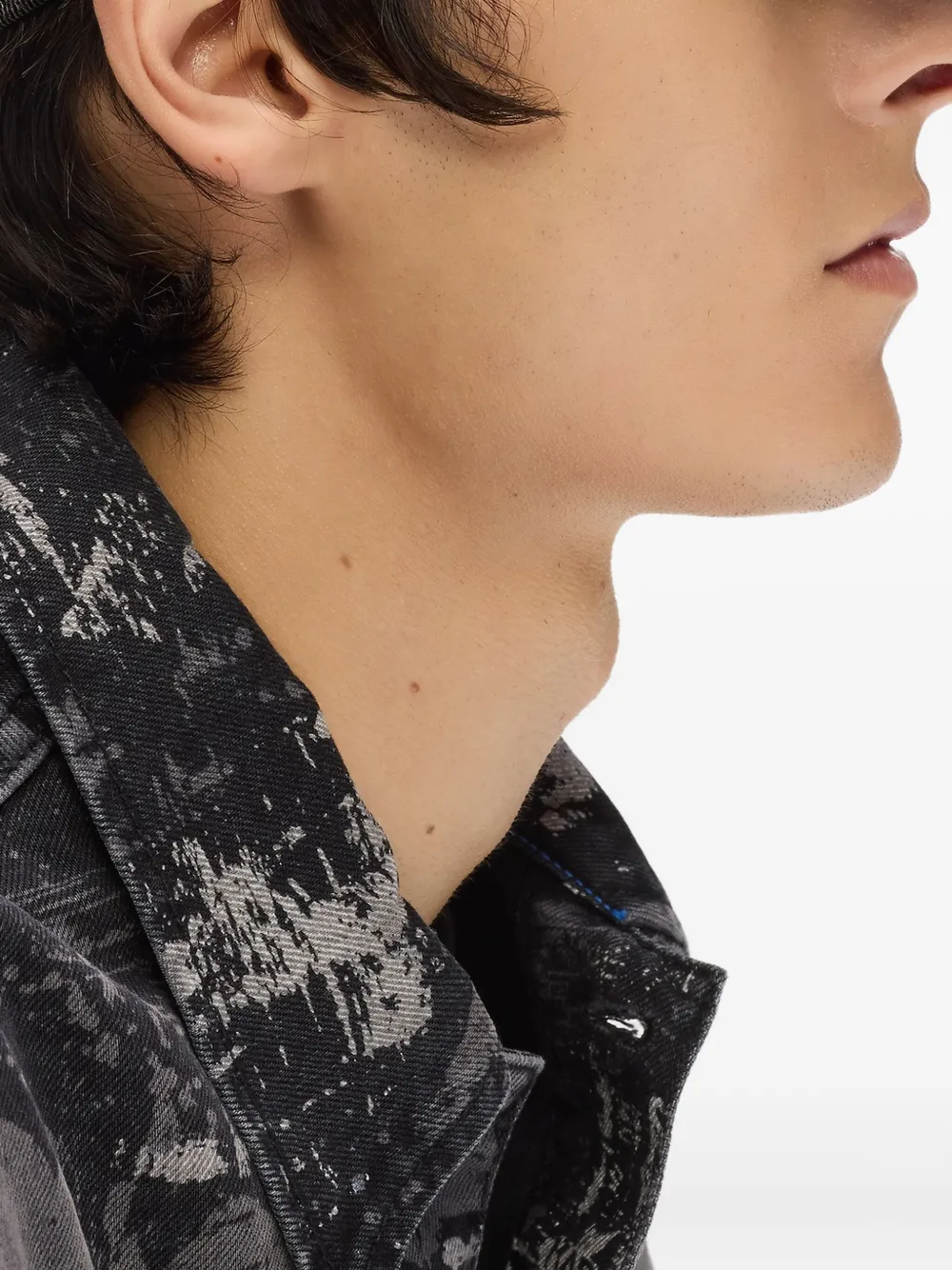 Karl Lagerfeld Jeans Tweekleurige denim pet Zwart