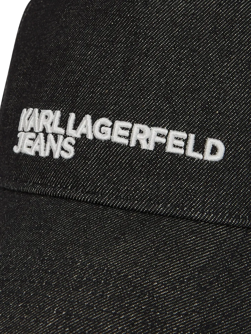 Karl Lagerfeld Jeans Tweekleurige denim pet Zwart
