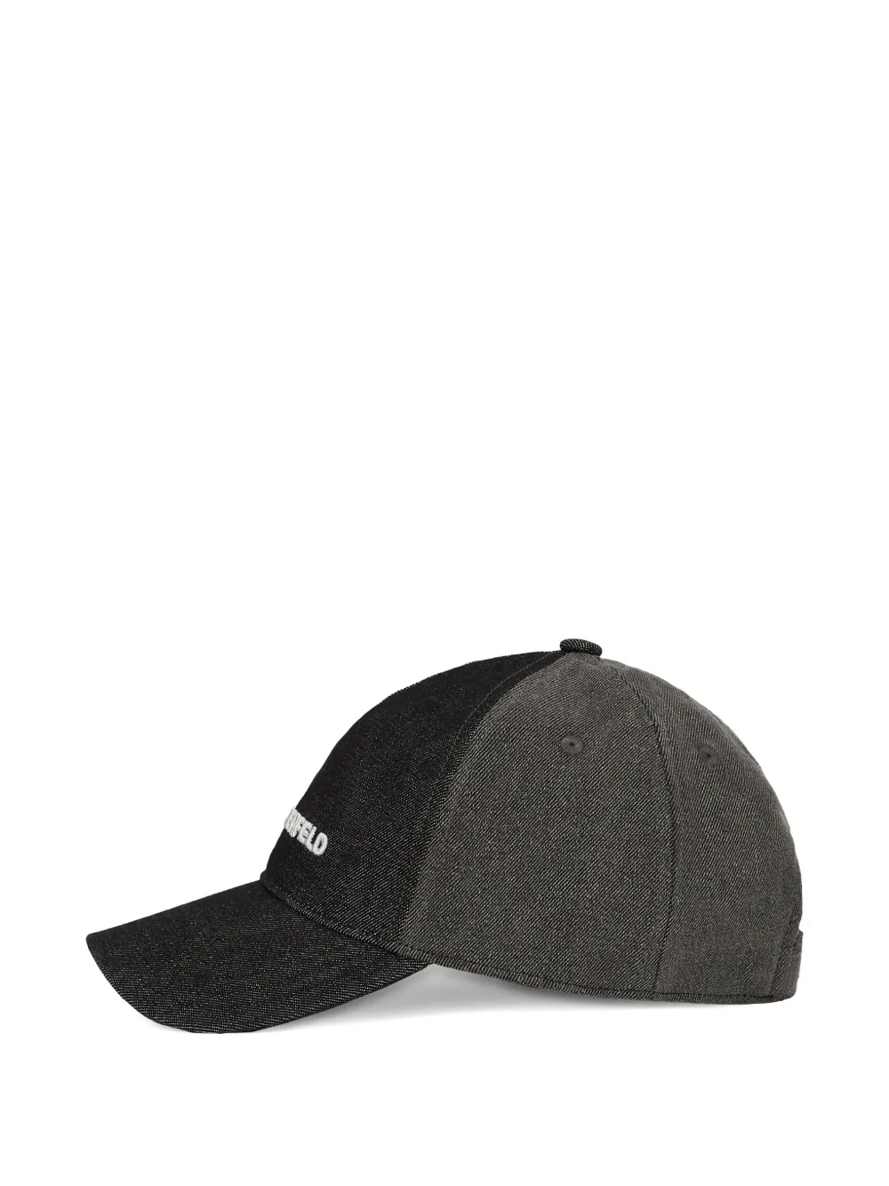 Karl Lagerfeld Jeans Tweekleurige denim pet Zwart