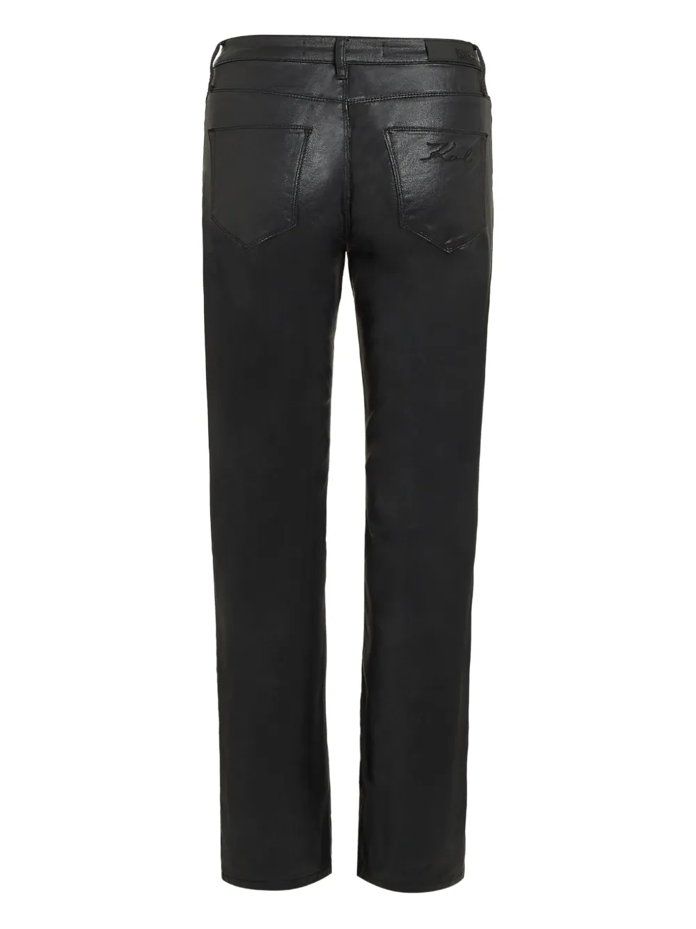Karl Lagerfeld Button-fastening Straight Jeans In Black