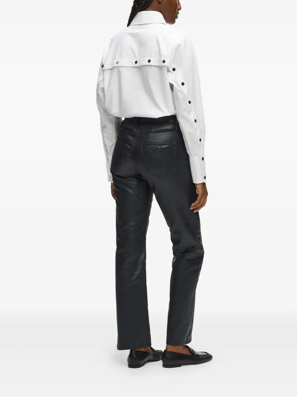 Karl Lagerfeld Button-fastening Straight Jeans In Black