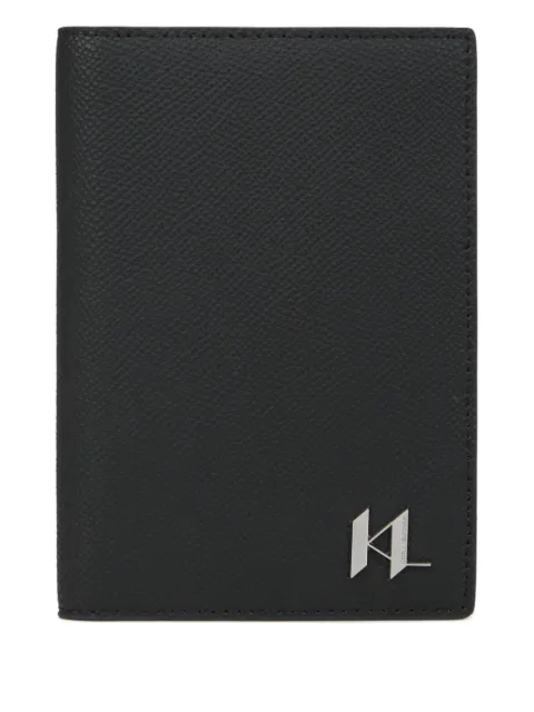 Karl Lagerfeld monogram passport holder