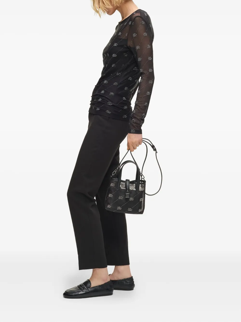 Karl Lagerfeld Shopper met logo - Zwart