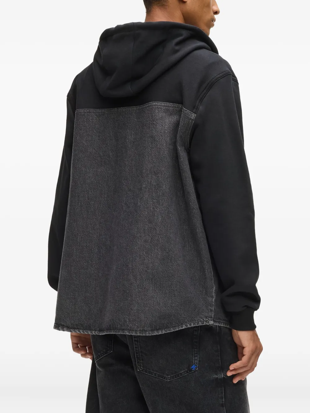 Karl Lagerfeld Jeans Jack met capuchon en zak Grijs