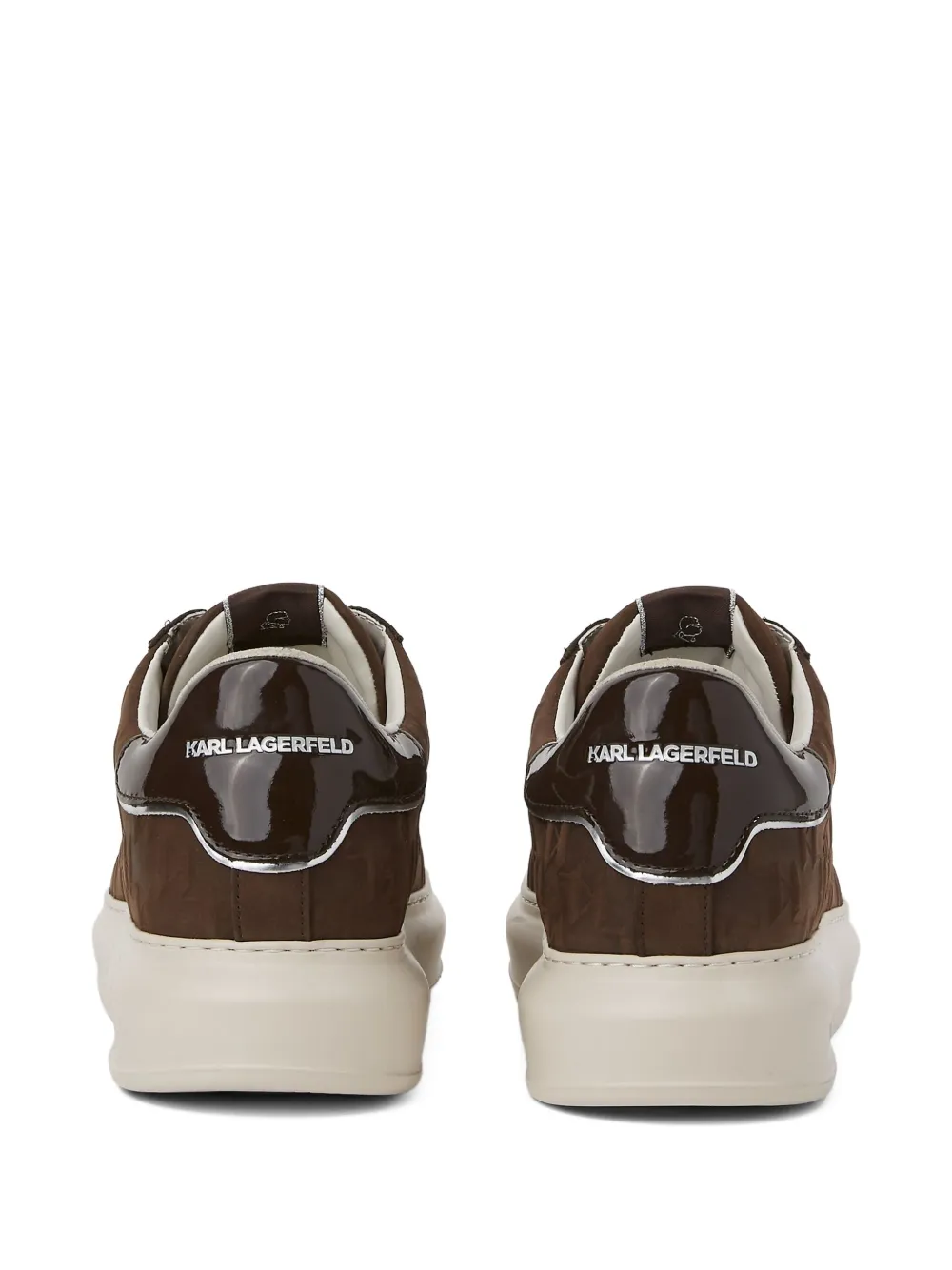 Karl Lagerfeld Kapri sneakers met monogram-reliëf Bruin