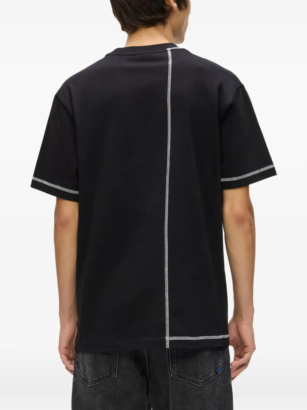 Karl Lagerfeld Jeans T-shirt met logopatch Zwart