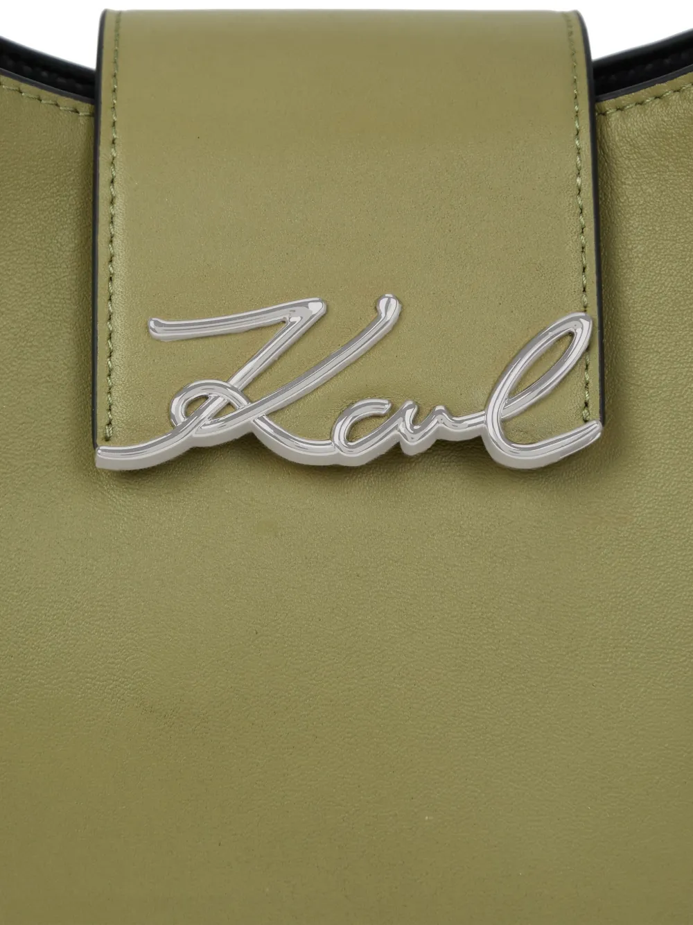 Karl Lagerfeld K/signature Shoulder Bag In Green