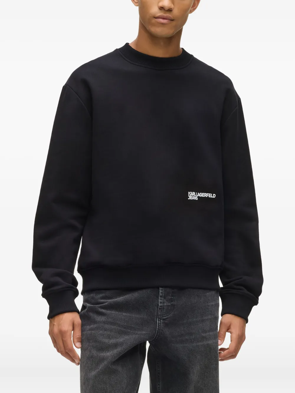 Karl Lagerfeld Jeans Sweater met logoprint Zwart