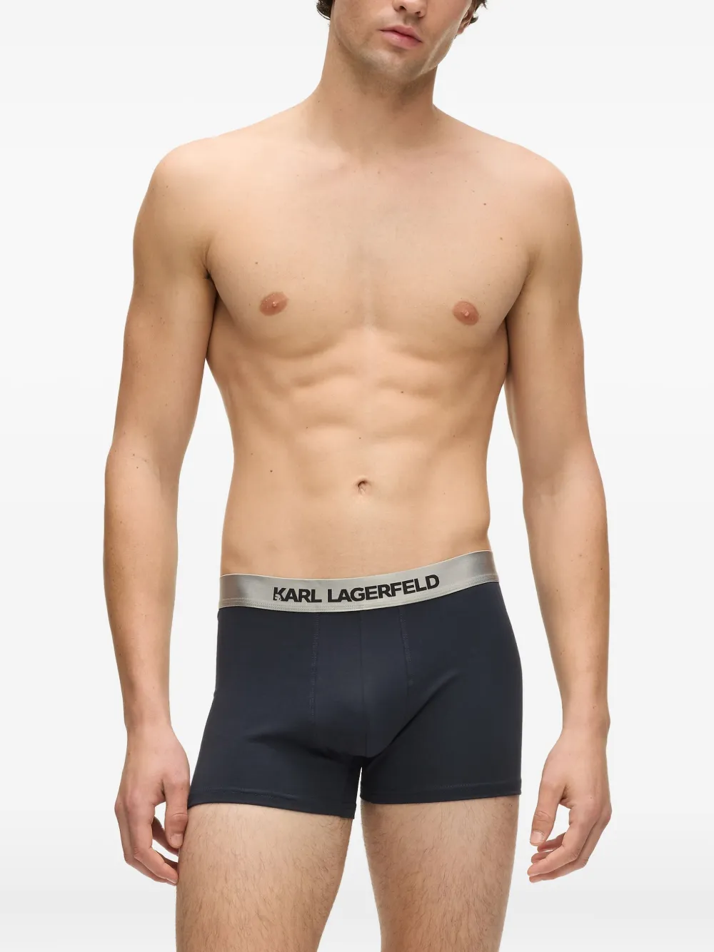 Karl Lagerfeld Drie boxershorts met logo Blauw