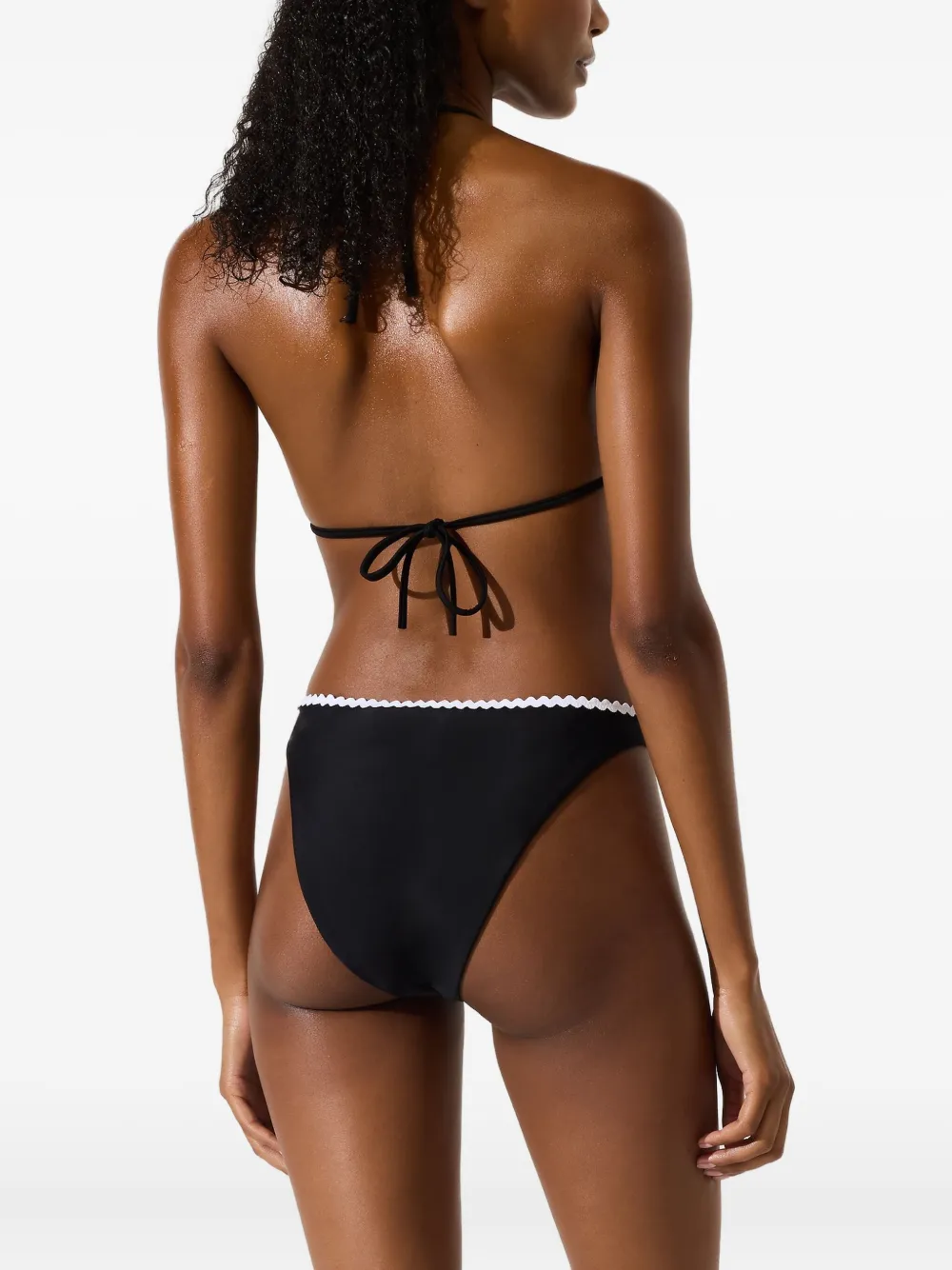 Karl Lagerfeld Bikinislip met gewelfde afwerking Zwart