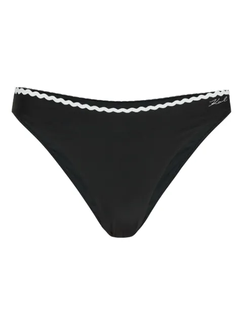 Karl Lagerfeld bikini bottom con ribete festoneado