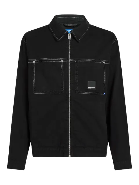 Karl Lagerfeld Jeans contrast-stitch shirt jacket