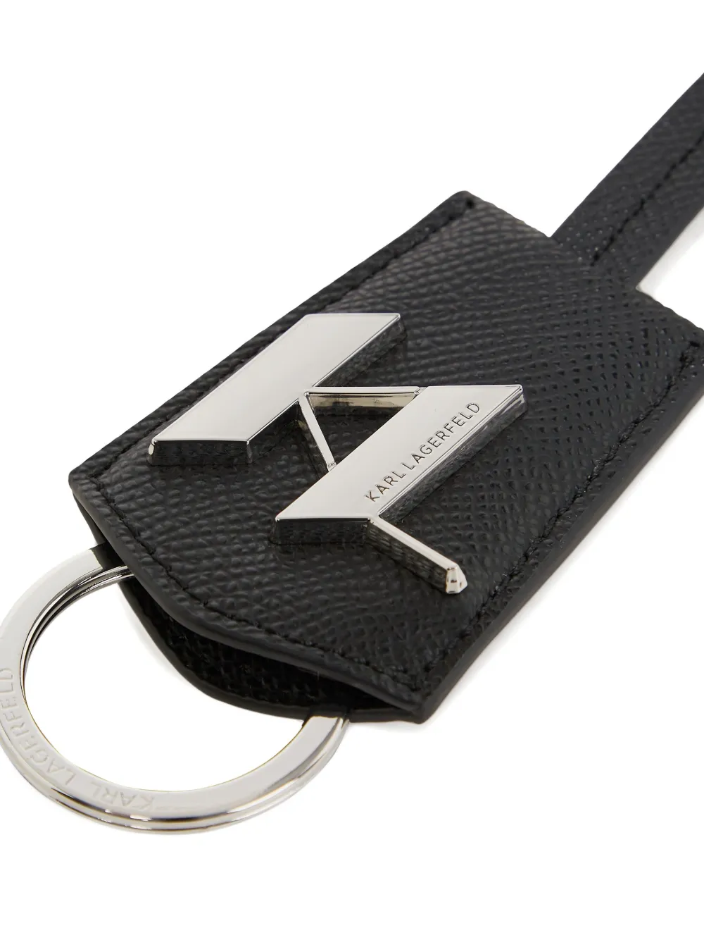 Karl Lagerfeld Sleutelhanger met logoplakkaat Zwart