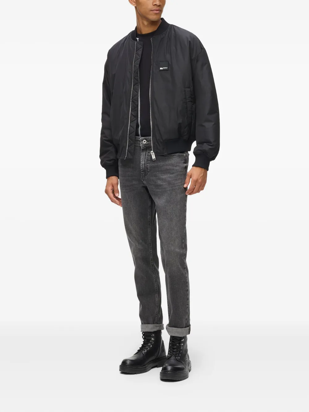 Karl Lagerfeld Jeans Stretch-katoenen jeans Grijs