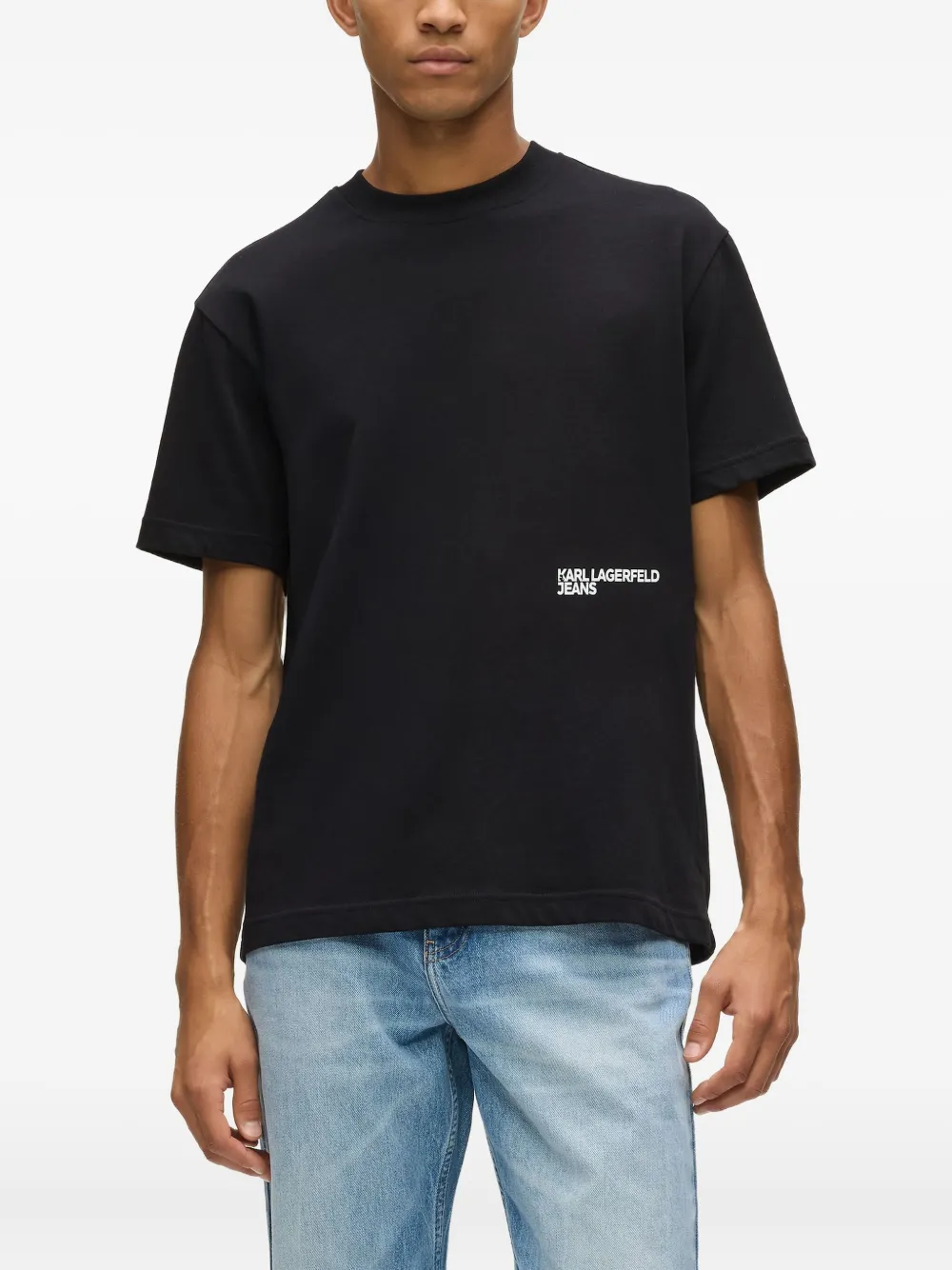 Karl Lagerfeld Jeans T-shirt met logoprint Zwart