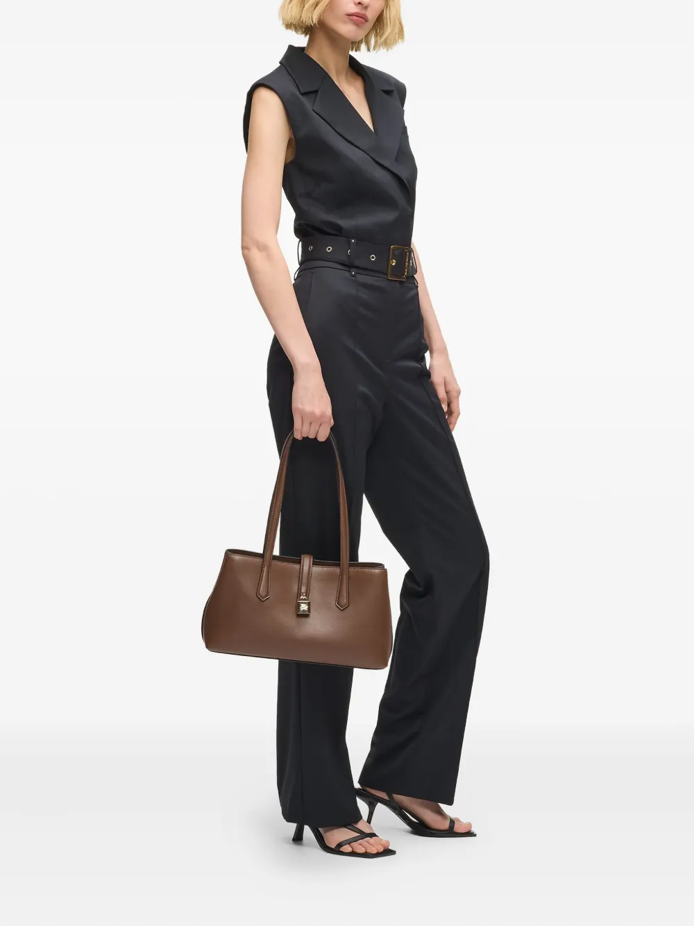 Karl Lagerfeld Shopper met draaislot - Bruin