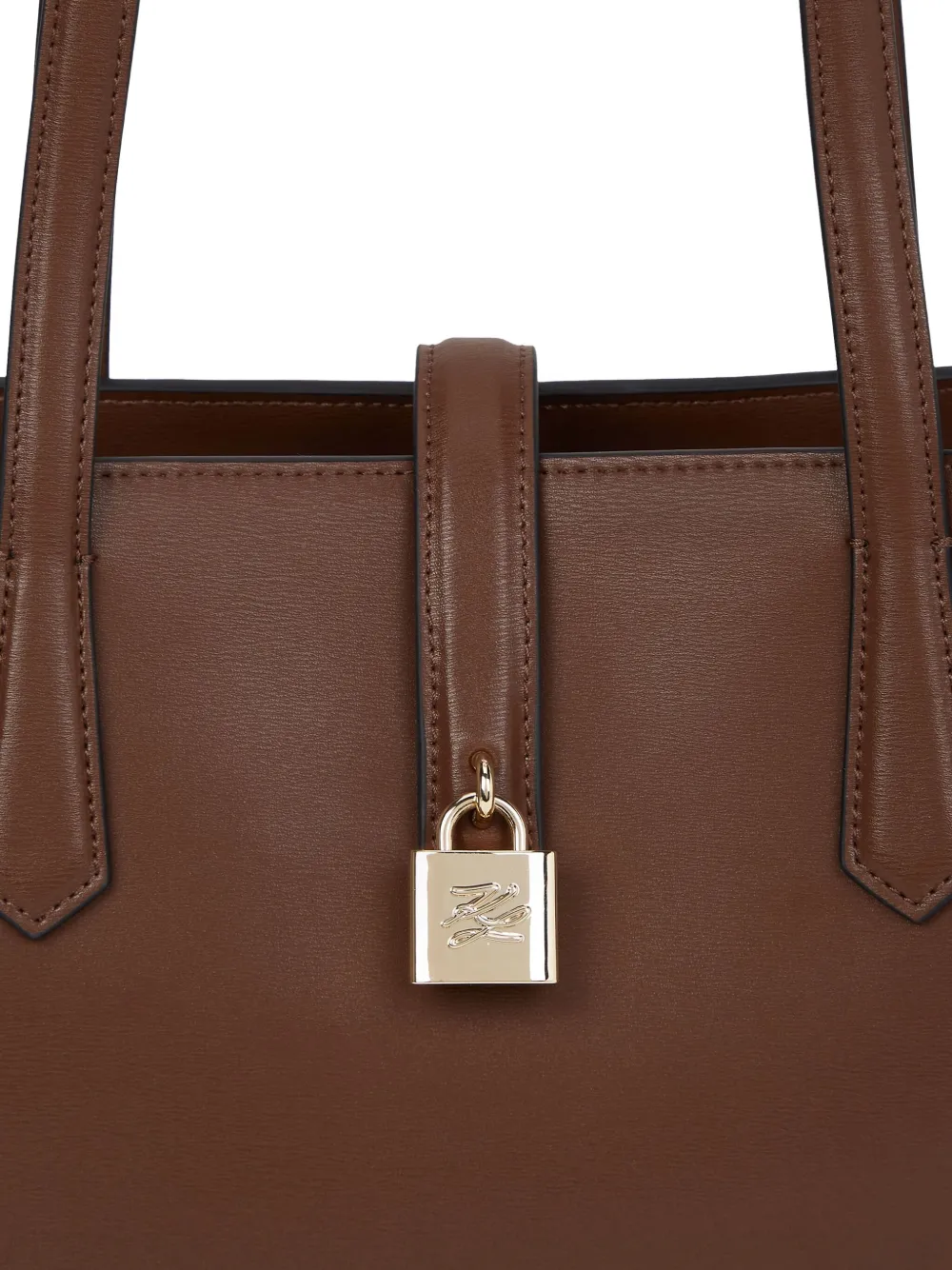 Karl Lagerfeld Shopper met draaislot Bruin