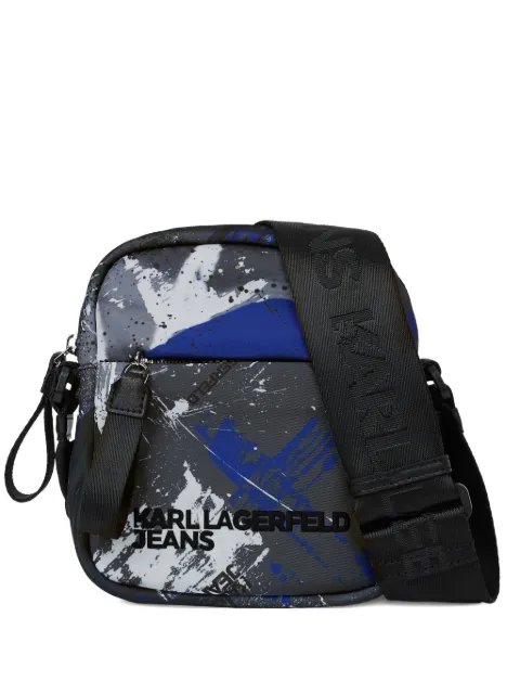 Karl Lagerfeld Jeans graffiti-print messenger bag
