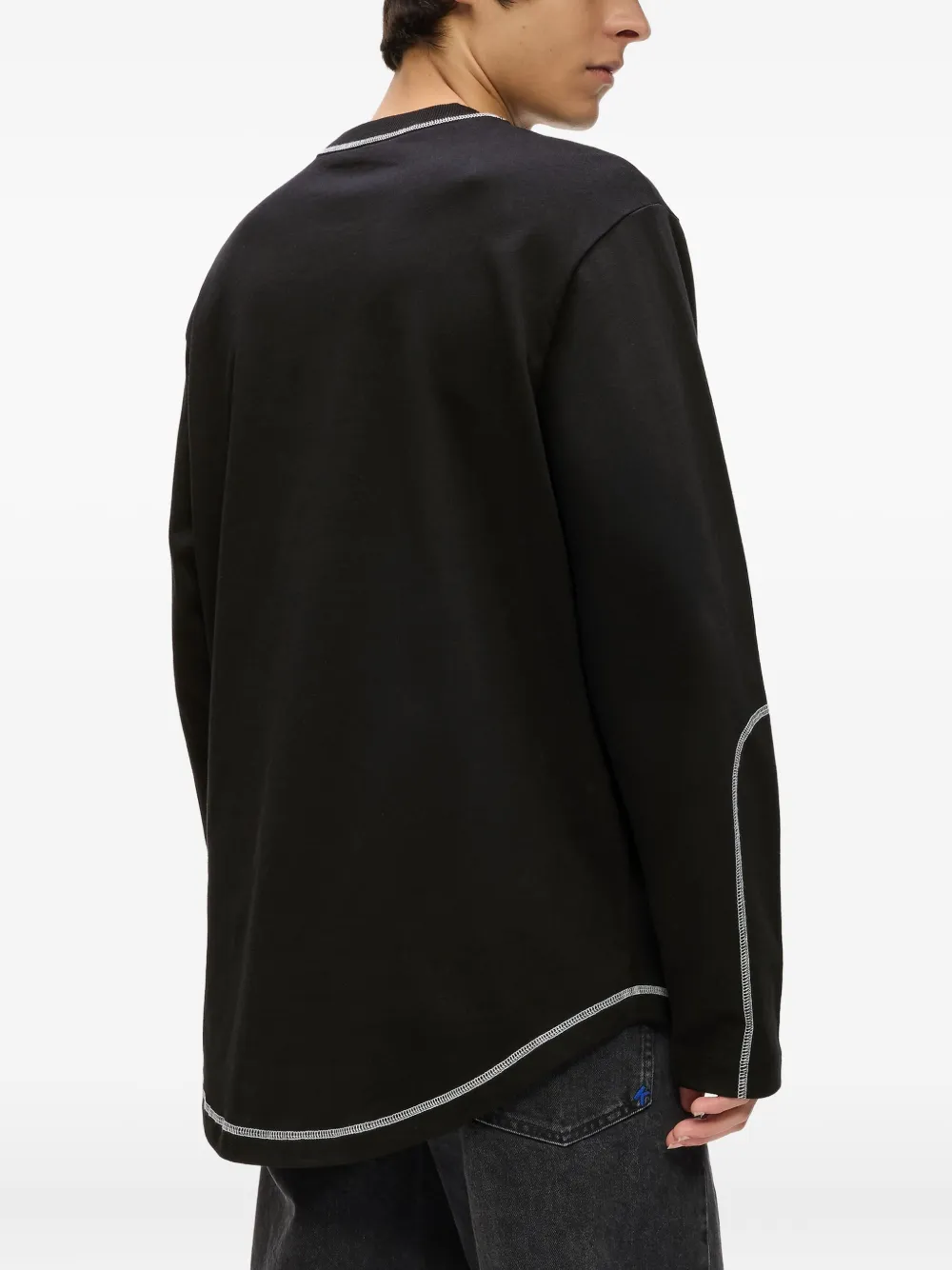 Karl Lagerfeld Jeans T-shirt met lange mouwen Zwart