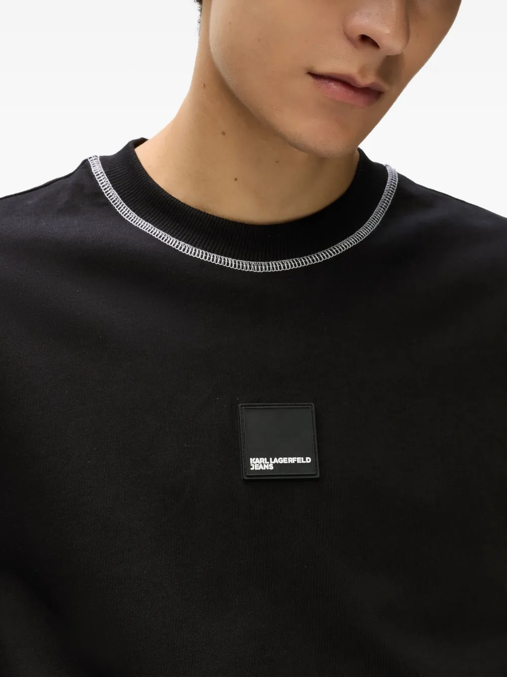 Karl Lagerfeld Jeans T-shirt met lange mouwen Zwart