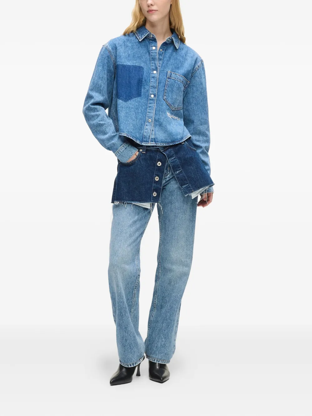 Karl Lagerfeld Jeans Gelaagde jeans - Blauw