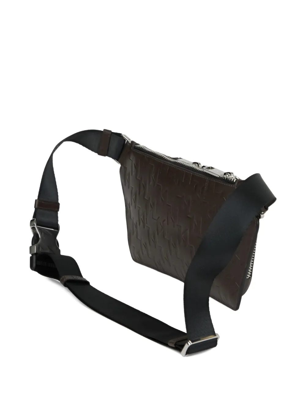 Karl Lagerfeld Loom leren heuptas met reliëf Bruin