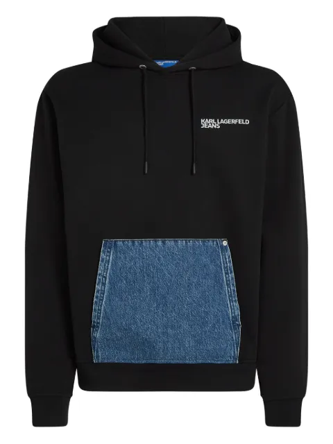 Karl Lagerfeld Jeans denim-pocket hoodie