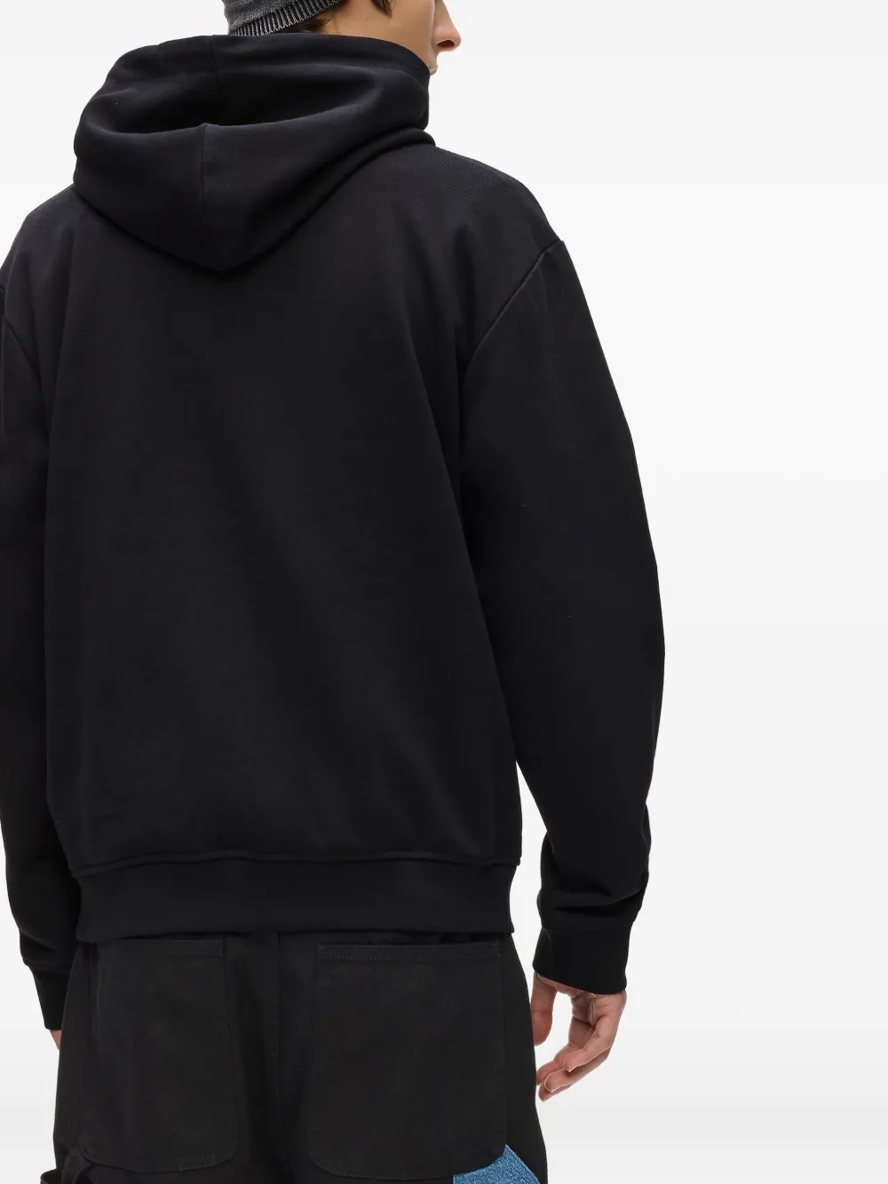 Karl Lagerfeld Jeans Hoodie met denim zak Zwart