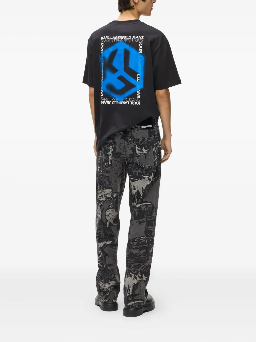 Karl Lagerfeld Jeans met vijf zakken Zwart