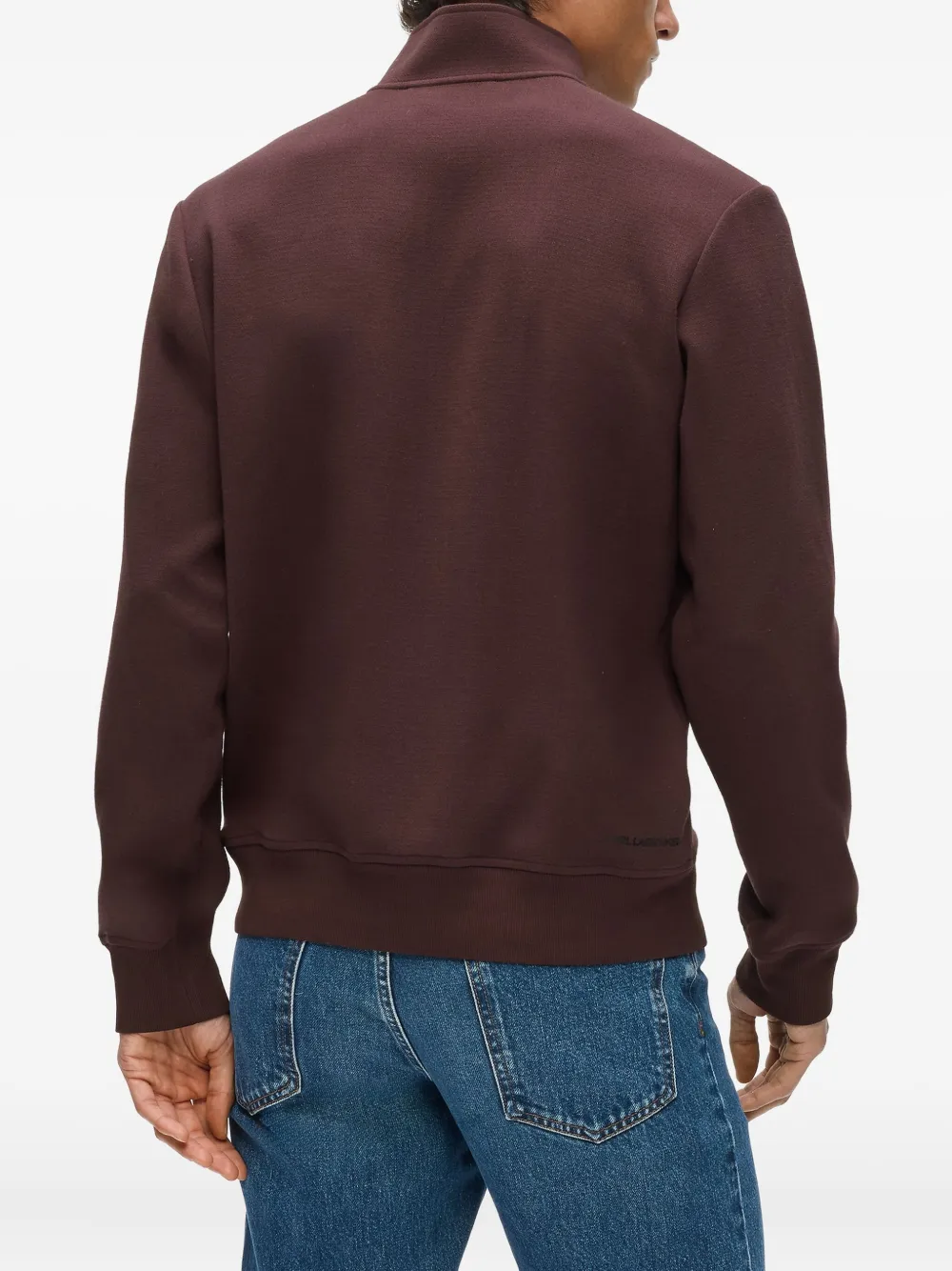 Karl Lagerfeld Poloshirt met rits Bruin