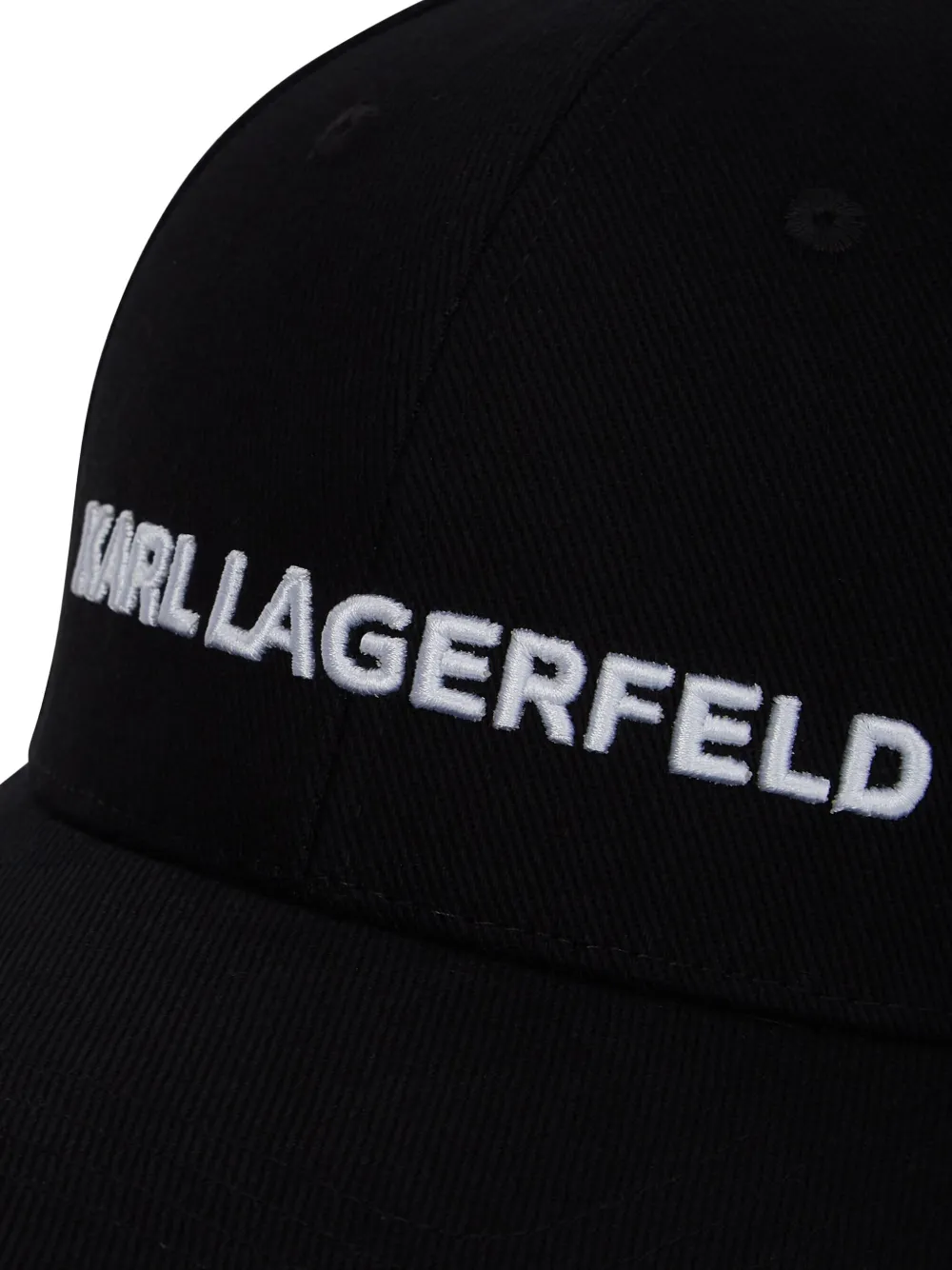 Karl Lagerfeld Pet met geborduurd logo Zwart